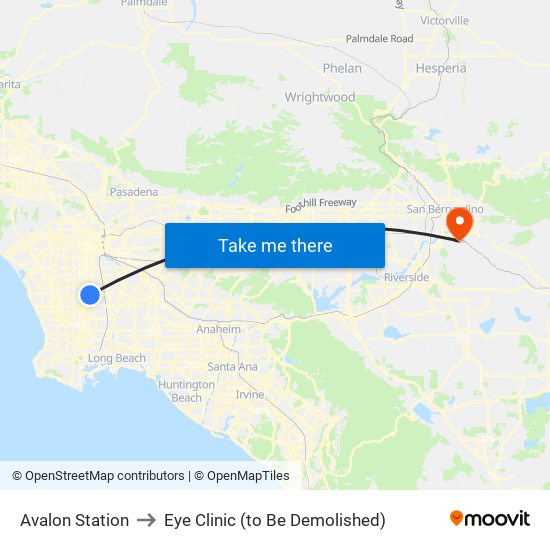 Avalon Station to Eye Clinic (to Be Demolished) map