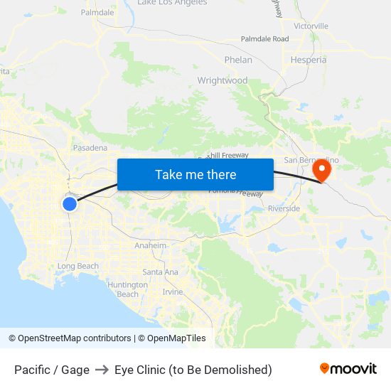 Pacific / Gage to Eye Clinic (to Be Demolished) map