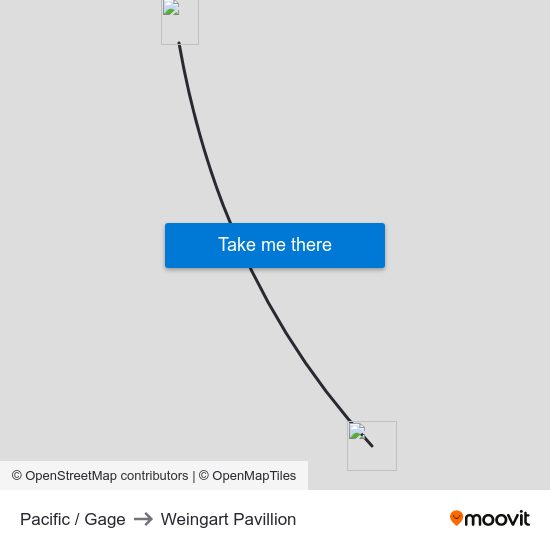 Pacific / Gage to Weingart Pavillion map