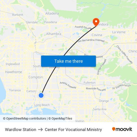 Wardlow Station to Center For Vocational Ministry map