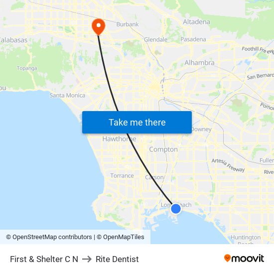 First & Shelter C N to Rite Dentist map