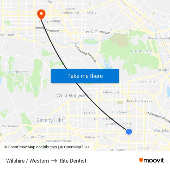 Wilshire / Western to Rite Dentist map
