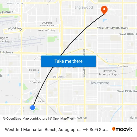 Westdrift Manhattan Beach, Autograph Collection to SoFi Stadium map