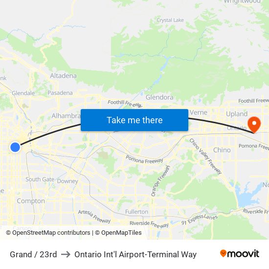 Grand / 23rd to Ontario Int'l Airport-Terminal Way map