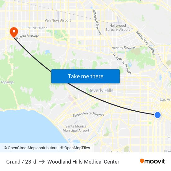 Grand / 23rd to Woodland Hills Medical Center map