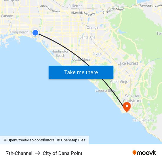 7th-Channel to City of Dana Point map