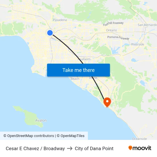 Cesar E Chavez / Broadway to City of Dana Point map