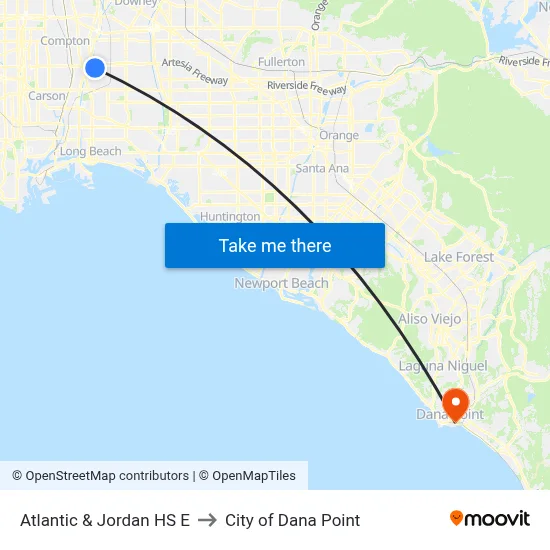 Atlantic & Jordan HS E to City of Dana Point map