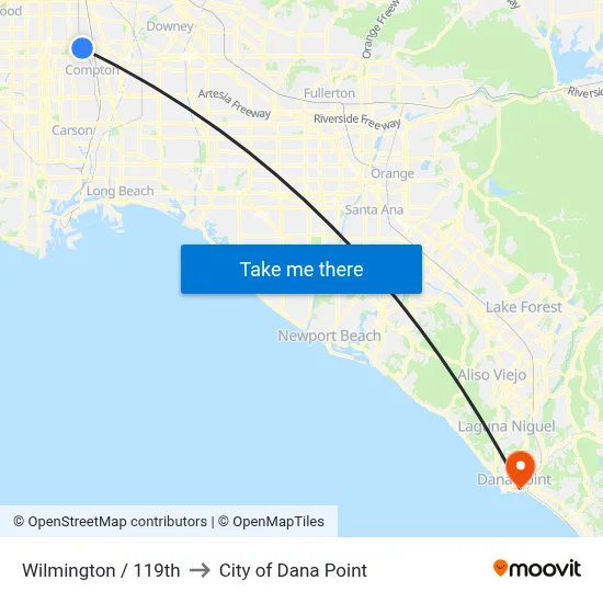 Wilmington / 119th to City of Dana Point map