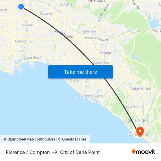Florence / Compton to City of Dana Point map