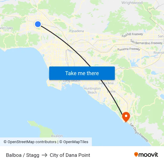 Balboa / Stagg to City of Dana Point map
