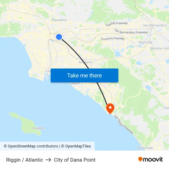 Riggin / Atlantic to City of Dana Point map