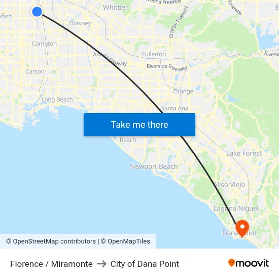 Florence / Miramonte to City of Dana Point map
