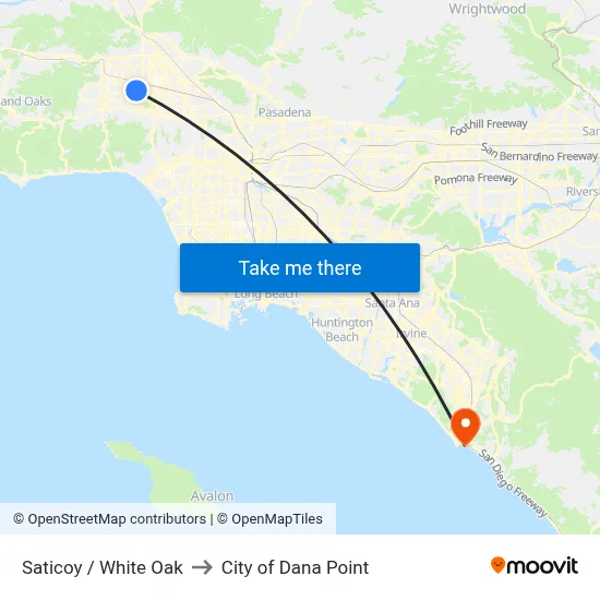 Saticoy / White Oak to City of Dana Point map