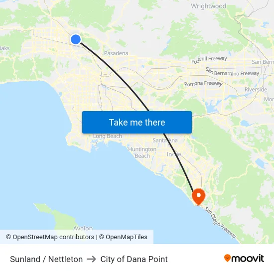 Sunland / Nettleton to City of Dana Point map