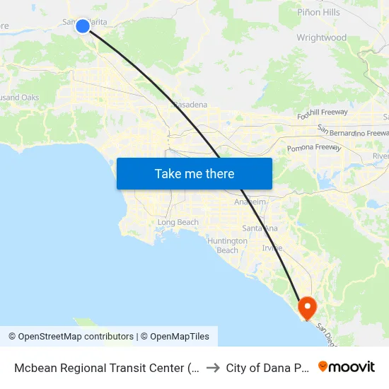 Mcbean Regional Transit Center (Mrtc) to City of Dana Point map