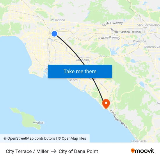 City Terrace / Miller to City of Dana Point map