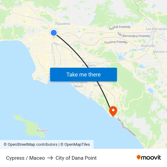 Cypress / Maceo to City of Dana Point map