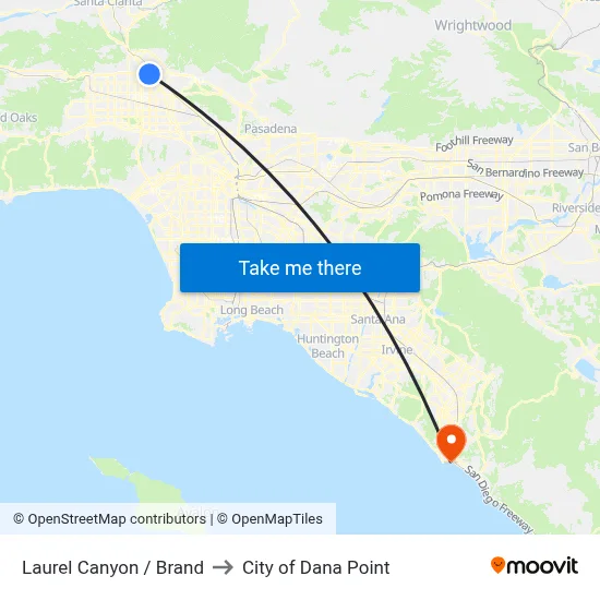 Laurel Canyon / Brand to City of Dana Point map