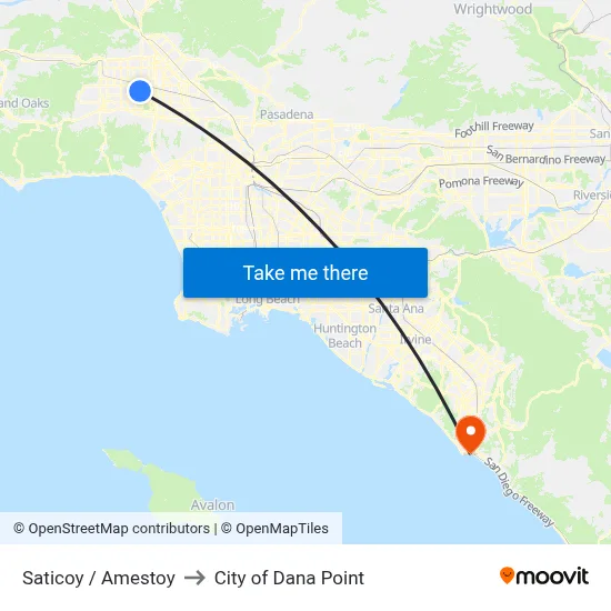 Saticoy / Amestoy to City of Dana Point map