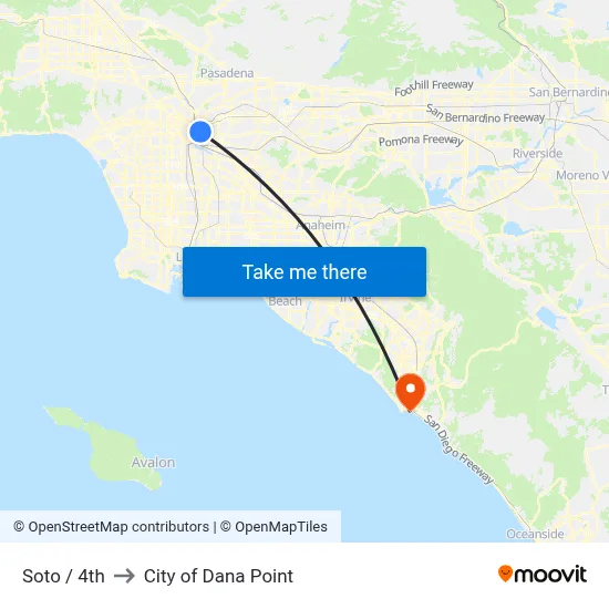 Soto / 4th to City of Dana Point map
