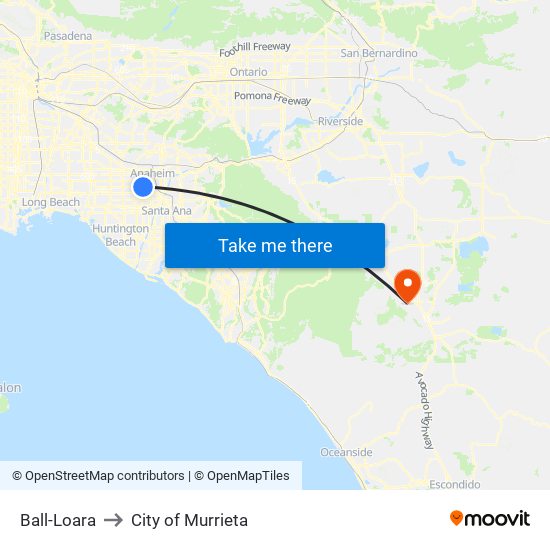 Ball-Loara to City of Murrieta map