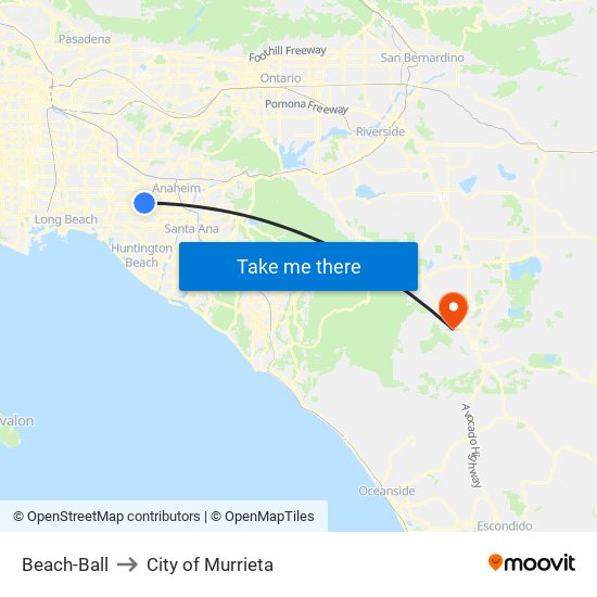 Beach-Ball to City of Murrieta map