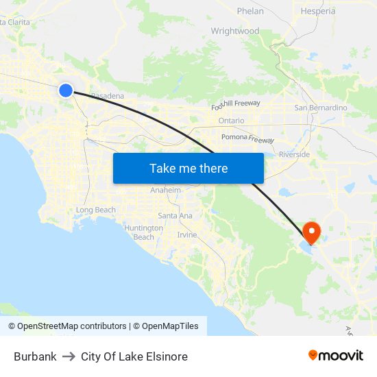 Bbk to City Of Lake Elsinore map