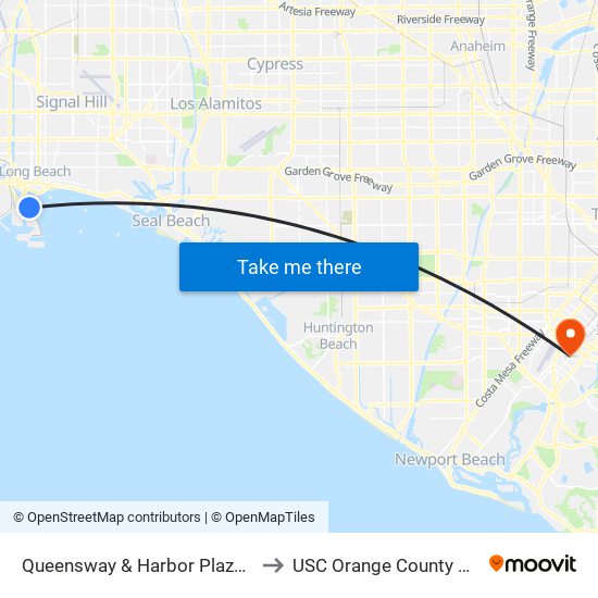 Queensway & Harbor Plaza Dr NE to USC Orange County Center map