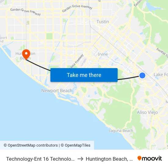 Technology-Ent 16 Technology to Huntington Beach, CA map