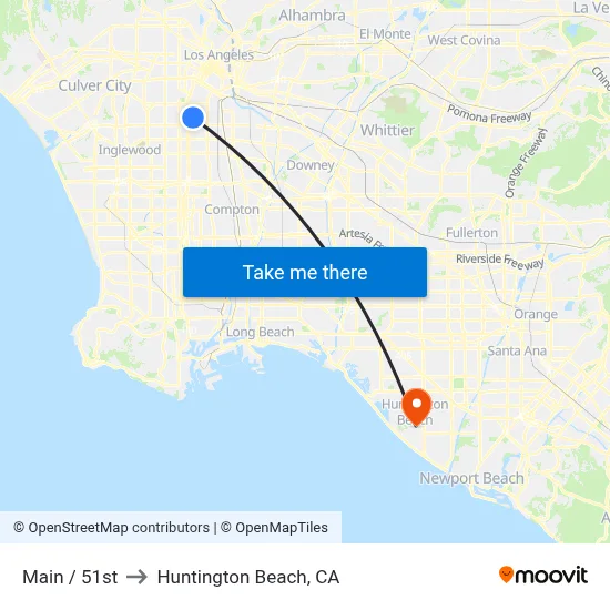 Main / 51st to Huntington Beach, CA map