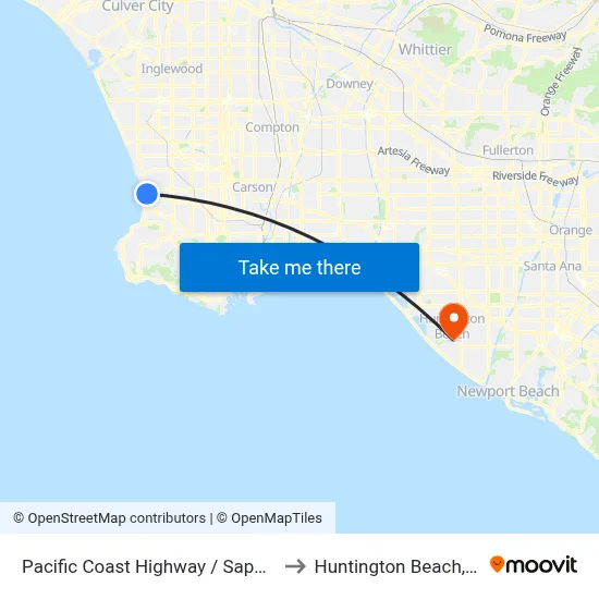 Pacific Coast Highway / Sapphire to Huntington Beach, CA map
