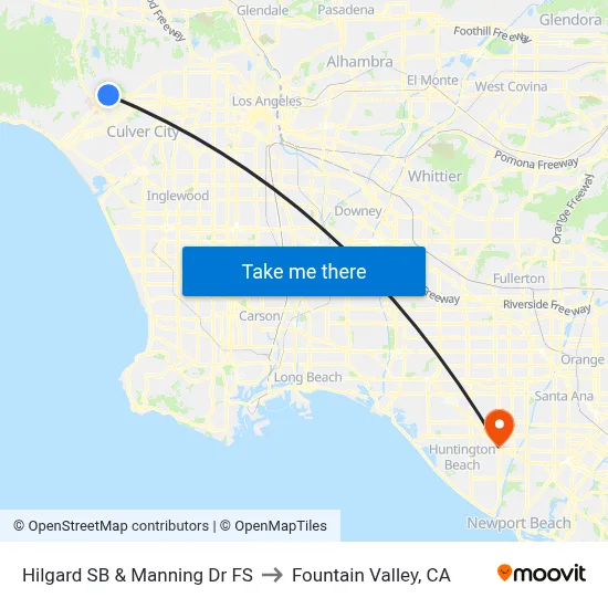 Hilgard SB & Manning Dr FS to Fountain Valley, CA map