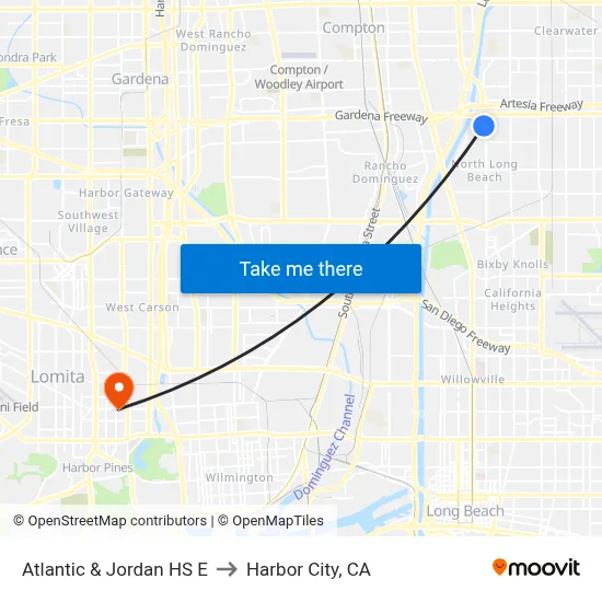 Atlantic & Jordan HS E to Harbor City, CA map