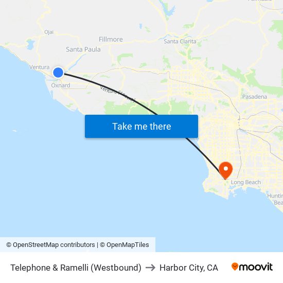 Telephone & Ramelli (Westbound) to Harbor City, CA map