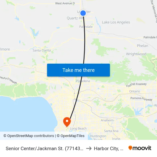 Senior Center/Jackman St. (771438) to Harbor City, CA map