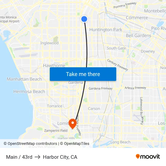 Main / 43rd to Harbor City, CA map
