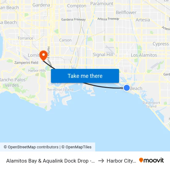 Alamitos Bay & Aqualink Dock Drop - Off Only to Harbor City, CA map