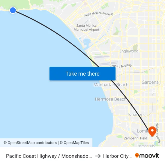 Pacific Coast Highway / Moonshadows Rest to Harbor City, CA map