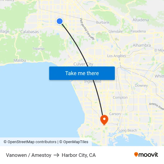 Vanowen / Amestoy to Harbor City, CA map