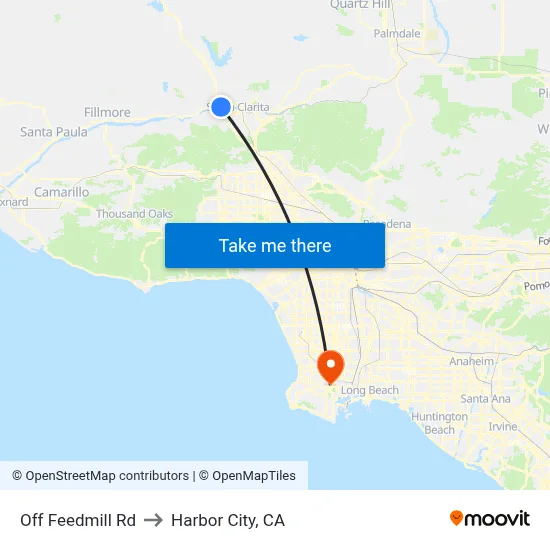 Off Feedmill Rd to Harbor City, CA map