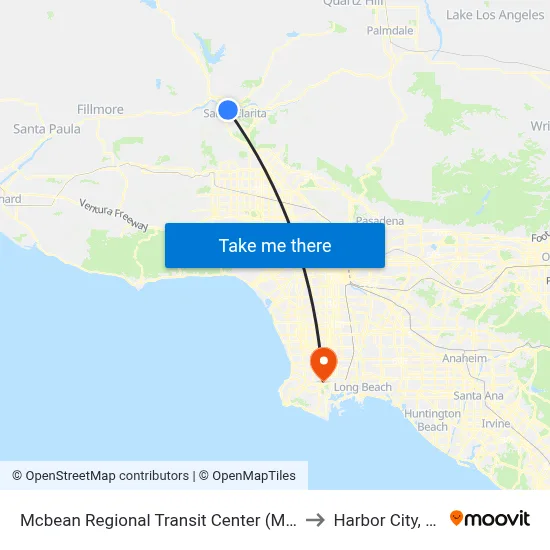 Mcbean Regional Transit Center (Mrtc) to Harbor City, CA map
