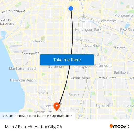 Main / Pico to Harbor City, CA map