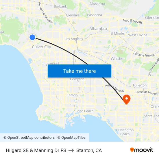 Hilgard SB & Manning Dr FS to Stanton, CA map