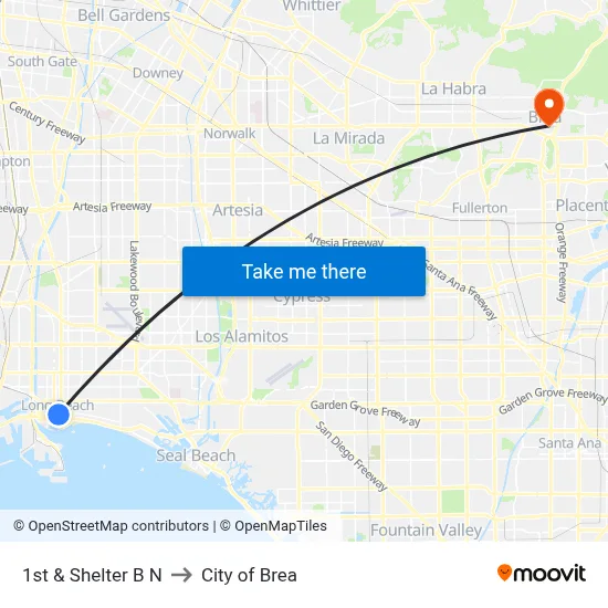 1st & Shelter B N to City of Brea map