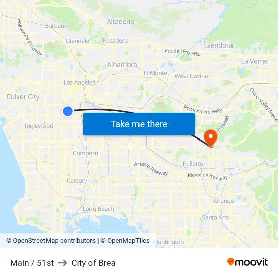 Main / 51st to City of Brea map