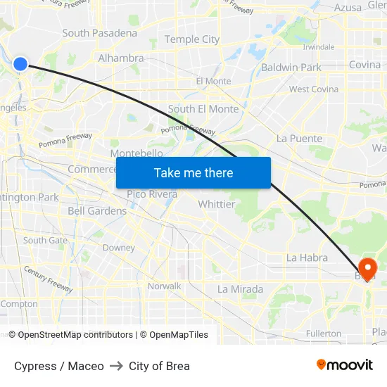 Cypress / Maceo to City of Brea map