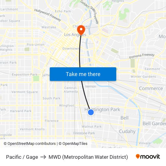 Pacific / Gage to MWD (Metropolitan Water District) map