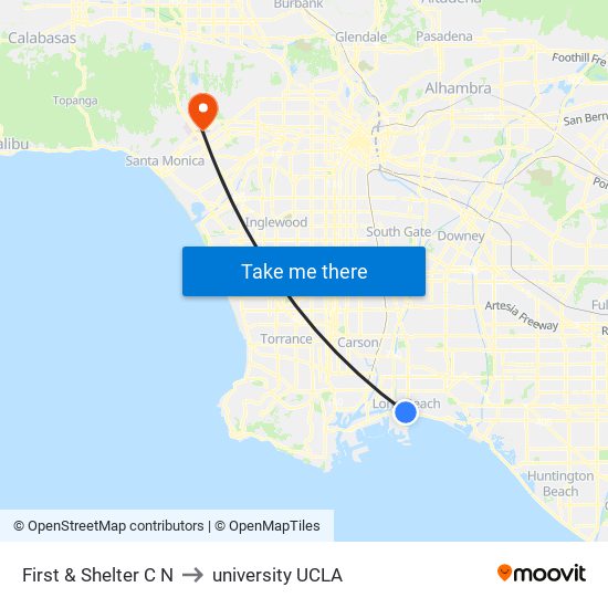 First & Shelter C N to university UCLA map