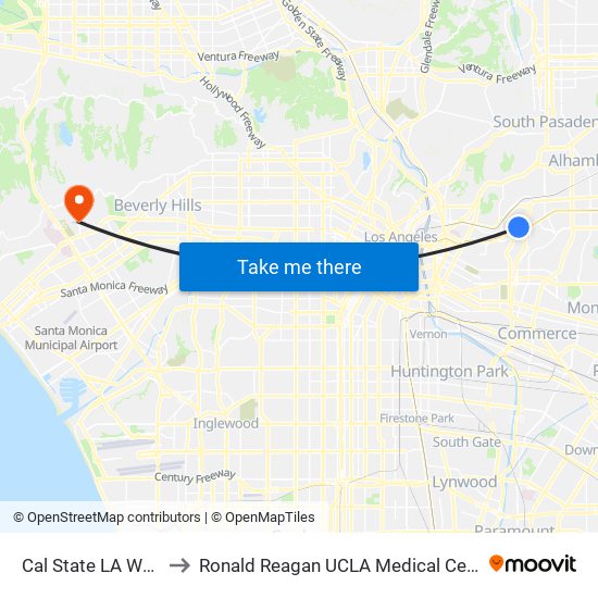 Cal State LA Westbound to Ronald Reagan UCLA Medical Center 7West Floor map